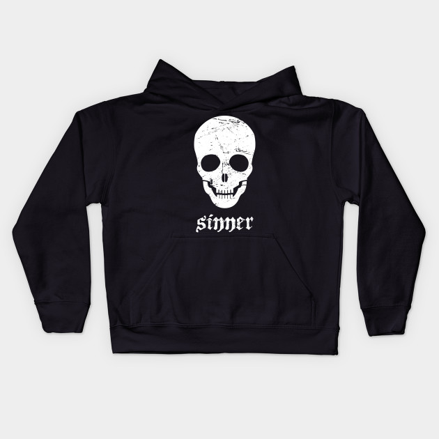 Sinner | Distressed Goth Skeleton Skull